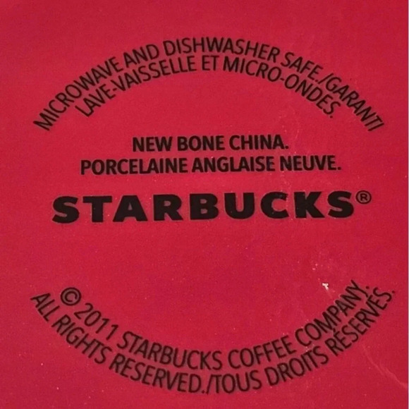 2011 Starbucks Partridge Christmas Mug Red White Coffee Hot Cocoa New Bone China - Picture 9 of 9